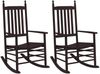 vidaXL Schaukelstühle mit Gebogenen Sitzen 2 Stk. Braun Pappelholz 3281587 Bild 2