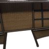 vidaXL Gartensofa 2-Sitzer mit Teetisch Poly Rattan Braun 42843 Bild 4