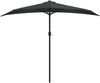 vidaXL Balkon-Sonnenschirm mit Alu-Mast Anthrazit 270x144 cm Halbrund 44589 Bild 3