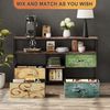 Simurq TV-Schrank Lowboard TV-Bank, mit LED und Schubladen und offenen Regalen (1er Set) mit LED und 4 Schubladen und 2 offenen Regalen, 108 x 29.8 x 76.8 Bild 4