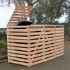 promadino Mülltonnenbox Vario V, für 3 x 240 l, holzfarben Bild 4