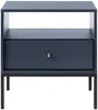 Vente-unique - BOGDAN Bedside table Holz, Platte Blau - B 39 cm x H 56 cm x L 54 cm Bild 5