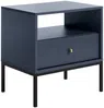 Vente-unique - BOGDAN Bedside table Holz, Platte Blau - B 39 cm x H 56 cm x L 54 cm Bild 4