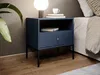 Vente-unique - BOGDAN Bedside table Holz, Platte Blau - B 39 cm x H 56 cm x L 54 cm Bild 3