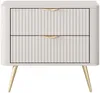 Vente-unique - ELONARIA Bedside table Holz, Platte Beige - B 38 cm x H 55,3 cm x L 63,2 cm Bild 3