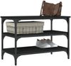 vidaXL Schuhbank Schwarz 70x38,5x49 cm Holzwerkstoff 839038 Bild 4