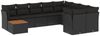 vidaXL 10-tlg. Garten-Sofagarnitur mit Kissen Schwarz Poly Rattan 3256153 Bild 2
