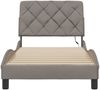 vidaXL Bettgestell mit LED ohne Matratze Taupe 90x190 cm Stoff 3310640 Bild 5
