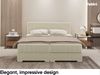 MEBLINI Boxspringbett PIAF 140x200 cm mit Bettkasten - H3B/Creme Samt Polsterbett - Doppelbett mit Topper & Bonellfederkern-Matratze Bild 3