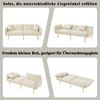 Sofabett, Zweisitzer, Multifunktional, Mit Bettfunktion, Verstellbare Rückenlehne, Mehrstellige Armlehnen, Modernes Faltsofabett, Wohnzimmer, Veloursbezug, Großzügiger Schlafbereich Bild 5