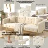Sofabett, Zweisitzer, Multifunktional, Mit Bettfunktion, Verstellbare Rückenlehne, Mehrstellige Armlehnen, Modernes Faltsofabett, Wohnzimmer, Veloursbezug, Großzügiger Schlafbereich Bild 4