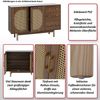 Sideboard HWC-P52, Schrank Kommode Highboard, Schubladen Staufächer, Poly-Rattan MDF Melamin 80x120x40cm ~ weiß Bild 2