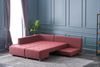 Eckschlafsofa, 'Manama', 85 x 206 x 280, Weinrot Bild 3