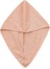 2er Set Haarturban mit Knopf aus 100% Baumwolle Haartrockentuch Anthrazit, Rosa Bild 3