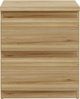 Forte EDMORE Kommode 40 45, Nachttisch mit 2 Schubladen, Beistelltisch, Holzwerkstoff, Mauvella Eiche Holzdekor, 41,8 cm breit x 49,3 cm hoch x 32,2 cm tief Bild 2