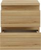 Forte EDMORE Kommode 40 45, Nachttisch mit 2 Schubladen, Beistelltisch, Holzwerkstoff, Mauvella Eiche Holzdekor, 41,8 cm breit x 49,3 cm hoch x 32,2 cm tief Bild 4