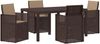 vidaXL Garten Essgruppe mit Kissen 5 pcs Braun und Taupe PP 3430061 Bild 2