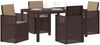 vidaXL Garten Essgruppe mit Kissen 5 pcs Braun und Taupe PP 3430061 Bild 3