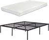 Metallbett Vårdö mit Matratze 180x200 cm Schwarz [en. casa] Bild 2