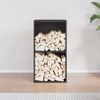 vidaXL Brennholzregal Schwarz 40x30x75 cm Kaltgewalzter Stahl 864191 Bild 3