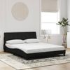 Doppelbett, Bettgestell Modernen mit LED ohne Matratze Schwarz 160x200 cm Samt d1438e Bild 4