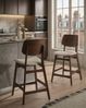 Set mit 2 Barstühlen MAYER Holz Cremeweiß Braun Bild 3