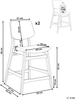 Set mit 2 Barstühlen MAYER Holz Cremeweiß Braun Bild 2