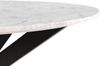 Esstisch rund ⌀ 137 cm Marmor weiß / Kreuzgestell Eisen schwarz BARCELONA #317 Bild 3