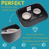 GarPet Futterstation 2x Futterstation 2 Näpfe Futterbar Napfset Hunde Futter Napf Matte Bild 5