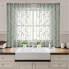 BYSURE Gardine Voile Scheibengardinen modern Wohnzimmer Bistrogardine für Küche, Bad (2 St), Stangendurchzug, transparent, Küchenvorhänge, besticktes Blattmuster, Vorhänge für kleine Fenster Bild 3
