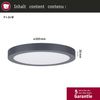 Paulmann No. 70988 LED Panel Abia rund 300mm 22W 2700K Dunkelgrau Bild 2
