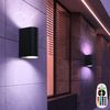 RGB LED Up & Down Wandstrahler, Aluminium schwarz H 14,5 cm Bild 3