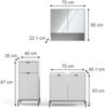 Badmöbel-Set Eliza Weiß 3 Teile, mit Midischrank Vicco Bild 3