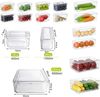 Youyijia Aufbewahrungsbox Generisch Set of 14 Kühlschrank Organizer Stapelbar Bild 2