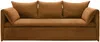 Vente-unique - TEODORA Sofa SamtStoff Rot - B 105 cm x H 89 cm x L 218 cm Bild 3