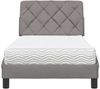 vidaXL Bett mit Matratze Taupe 90x200 cm Stoff 3310717 Bild 5