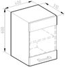 Hängeschrank R-Line Sonoma 40 cm mit Glastür Vicco Bild 3
