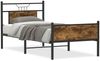 vidaXL Bettgestell ohne Matratze Räuchereiche 75x190 cm Holzwerkstoff 4106916 Bild 2