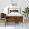 vidaXL Bettgestell ohne Matratze Räuchereiche 75x190 cm Holzwerkstoff 4106916 Bild 4