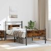 vidaXL Bettgestell ohne Matratze Räuchereiche 75x190 cm Holzwerkstoff 4106916 Bild 5