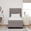 vidaXL LED Boxspringbett mit Kopfteil Taupe 90 x 200 cm Stoff 3343487 Bild 4