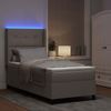 vidaXL LED Boxspringbett mit Kopfteil Taupe 90 x 200 cm Stoff 3343487 Bild 5