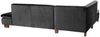 Ecksofa mit Ottomane links Kaye Bezug Samtvelours Buche nussbaum dunkel / schwarz 23095 Bild 3