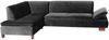 Ecksofa mit Ottomane links Kaye Bezug Samtvelours Buche nussbaum dunkel / schwarz 23095 Bild 2