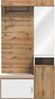 Garderoben-Set aus MDF/Spanplatte mit Spiegel & Schuhfächern, 105x40x190,5 cm, Weiß/Holzfarben Bild 5