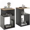 Nachttisch Elios Anthrazit/Goldkraft Eiche 2er Set Vicco Bild 5