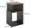 Nachttisch Elios Anthrazit/Goldkraft Eiche 2er Set Vicco Bild 2