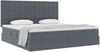 vidaXL Aufbewahrungsbett mit Matratze Dunkelgrau 200 x 200 cm Samt 3372172 Bild 3