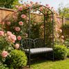 Relaxdays Rosenbogen mit Bank Bild 2