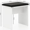 Schminktisch WL5.730 60 x 81 x 40 cm Weiß Konsolentisch Holz Modern, Kosmetiktisch mit Hocker und Spiegel, Weißer Frisiertisch mit Klappfach, Moderner Make-Up-Tisch Mädchen Groß Bild 5